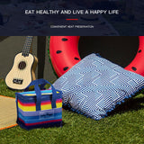 Food Safe Insulated Kids Lunch Box Cooler - Rainbow - 45-Degree Angle
