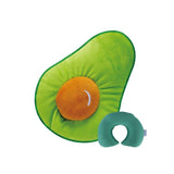 2 Ways Reversible Microfibre Travel Pillow-Avocado/Watermelon - Side View