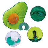 2 Ways Reversible Microfibre Travel Pillow-Avocado/Watermelon - Top-Down View