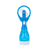 Handhold Battery Powered Personal Water Spray Fan-Blue/Pink - Blue - 45-Degree Angle