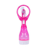 Handhold Battery Powered Personal Water Spray Fan-Blue/Pink - Pink - Close-Up Angle