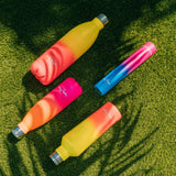 500ml Double Wall Stainless Steel Daily Drink Bottle - Yellow - Top-Down View