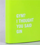 175ml Stainless Steel Hip Flask with Humorous Sayings - Green