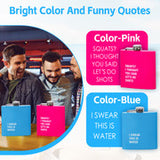 175ml Stainless Steel Hip Flask w Funny Quotes-Pink - Extra Image