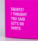 175ml Stainless Steel Hip Flask w Funny Quotes-Pink - 45-Degree Angle