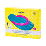 Lazy Dayz Inflatable Thong - Teal - Side View