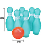 7 Pcs Lazy Dayz Pool Beach Inflatable Bowling Set Toy - Side View