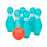 7 Pcs Lazy Dayz Pool Beach Inflatable Bowling Set Toy - Top-Down View