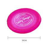 Lazy Dayz Inflatable Frisbee - Pink - Top-Down View