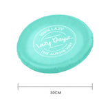 Lazy Dayz Inflatable Frisbee - Teal - Top-Down View