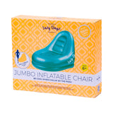 Lazy Dayz Jumbo Inflatable Chair - Teal - Side View