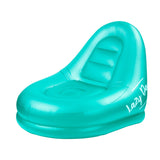 Lazy Dayz Jumbo Inflatable Chair - Teal - Rear View