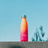 Lazy Dayz Jumbo Drink Bottle 1L - Orange Pink Ombre - Side View