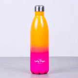 Lazy Dayz Jumbo Drink Bottle 1L - Orange Pink Ombre - Top-Down View