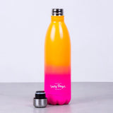 Lazy Dayz Jumbo Drink Bottle 1L - Orange Pink Ombre - 45-Degree Angle