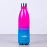 Lazy Dayz Jumbo Drink Bottle 1L - Pink Blue Ombre - Side View