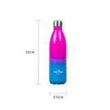 Lazy Dayz Jumbo Drink Bottle 1L - Pink Blue Ombre - 45-Degree Angle