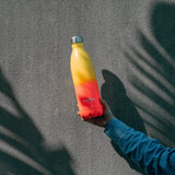 Lazy Dayz Jumbo Drink Bottle 1L - Yellow Peach Ombre - 45-Degree Angle