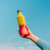 Lazy Dayz Spartan Drink Bottle 480ml - Orange Pink Ombre - Side View