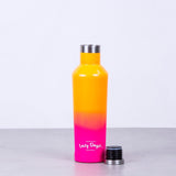 Lazy Dayz Spartan Drink Bottle 480ml - Orange Pink Ombre - Top-Down View