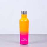 Lazy Dayz Spartan Drink Bottle 480ml - Orange Pink Ombre - 45-Degree Angle