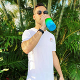 Lazy Dayz Spartan Drink Bottle 480ml - Pink Blue Ombre - Top-Down View