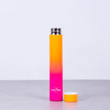 Lazy Dayz Slimline Drink Bottle 300ml - Orange Pink Ombre - Front View