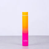 Lazy Dayz Slimline Drink Bottle 300ml - Orange Pink Ombre - Side View