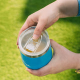 Lazy Dayz Stemless Wine Cup 350ml - Blue - Side View