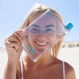 Lazy Dayz Flat Bottle 380ml - Blue - Front View