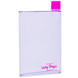 Lazy Dayz Flat Bottle 380ml - Pink - Front View