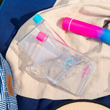 Lazy Dayz Flat Bottle 380ml - Pink - Top-Down View
