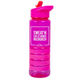 Lazy Dayz Sports Bottle 750ml - Pink - Front View