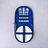 Lazy Dayz Picnic Cutlery Wallet Set - Makena - 45-Degree Angle