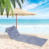 Lazy Dayz Fold Up Beach Lounger - Makena - Top-Down View