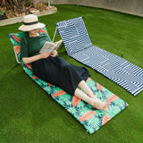 Lazy Dayz Fold Up Beach Lounger - Mossman - Side View