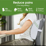 Bamboo Memory Foam Lumbar Support Cushion - Front View