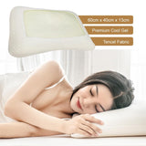 Premium Cool Gel Neck Relief Memory Foam Pillow - 45-Degree Angle