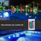 Lazy Dayz 13 Colors LED Remote Pool Light 2 Pack - Side View