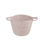 2 Piece Cotton Rope String Carry Handles Storage Baskets Set - 45-Degree Angle