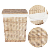 6 Piece Wicker Storage Baskets With Liner Set - Side View