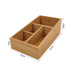 Bamboo Storage Box with 4 Slots, image 5