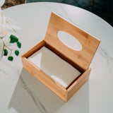 Bamboo Tissue Box - Front View