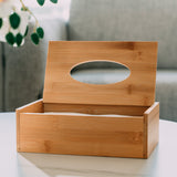 Bamboo Tissue Box - Side View