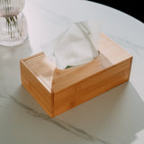 Bamboo Tissue Box - Top-Down View