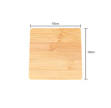 Bamboo Unique Drink Coasters Set of 4 - Top-Down View
