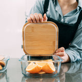 Bamboo Food Container - Large - Side View