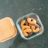 Bamboo Food Container - Large - 45-Degree Angle