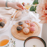 BAMBOO MINI ROUND CHEESE TRAY - Front View