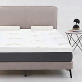6cm Memory Foam Topper with Bamboo Mattress Cover - Queen - Top-Down View